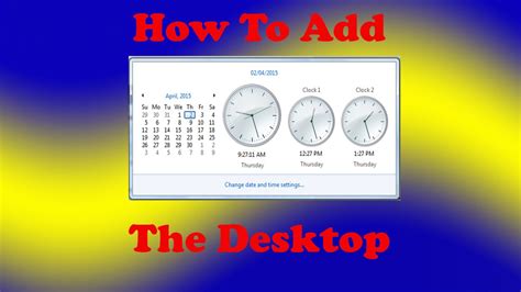 Desktop Clock Windows 7 Laptop