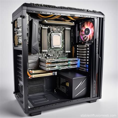 Desktop Computer Case Open