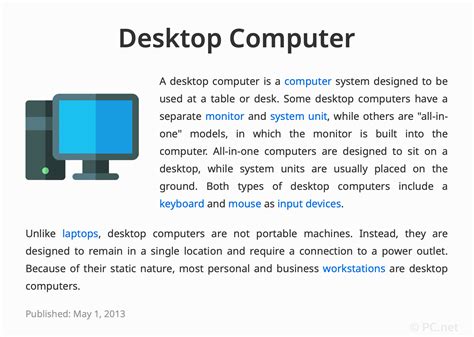 Desktop Computer Definition Francais
