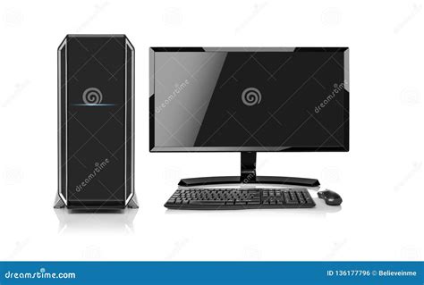 Desktop Computer With Wireless Keyboard And Mouse