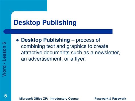 Desktop Publishing With Word