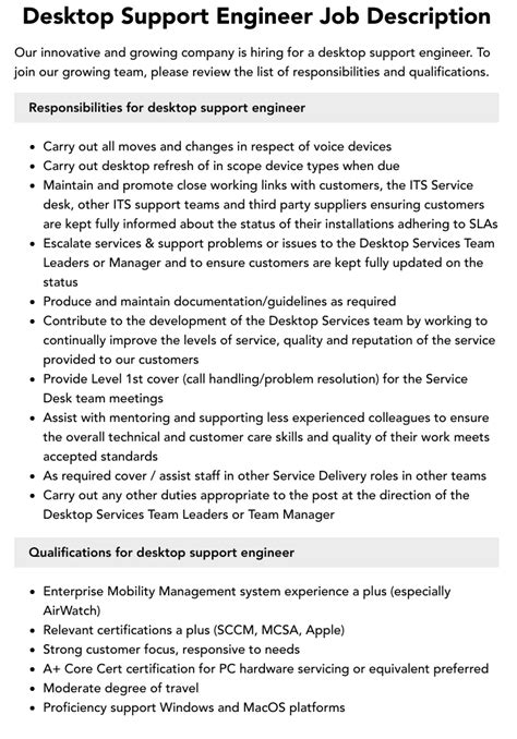 Desktop Support Engineer Problems And Solutions Pdf