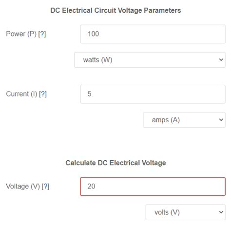 Desktop Voltage Calculator