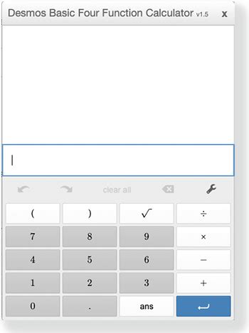 Desmos Basic Four Function Calculator