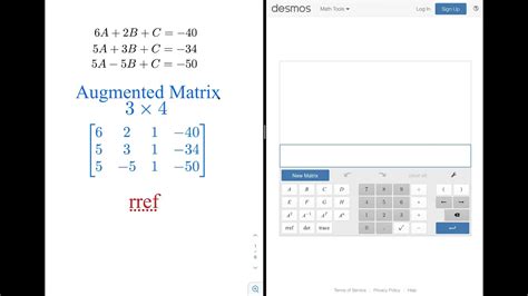 desmos matrix calculator tutorial