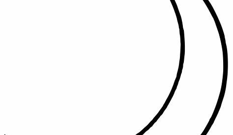 Line Drawing Crescent Moon, HD Png Download - kindpng