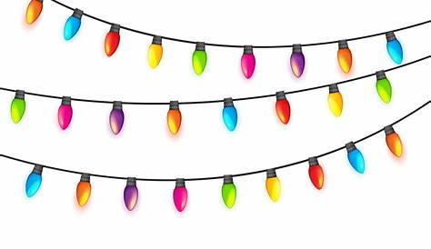 Dessin De Guirlande Lumineuse Clipart Noel / Multicolored Garland Lamp Bulbs