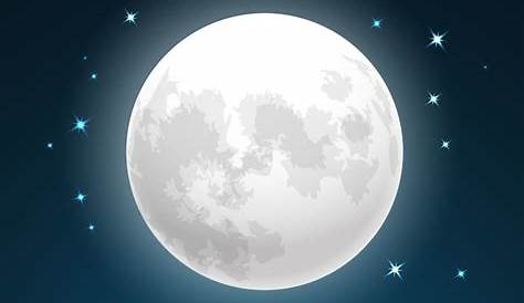 Illustration Vectorielle De La Pleine Lune Se Bouchent Et Autour Des