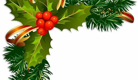 Coloriages de décorations de Noël - coloriage houx de Noël | Decoration