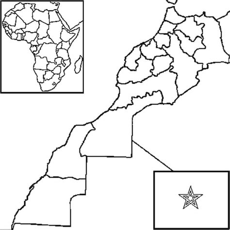 dessin carte du maroc