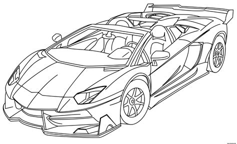 dessin coloriage voiture de course