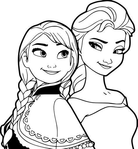 dessin de anna et elsa