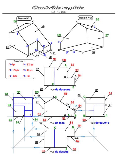 dessin technique de vue exercices corrigés pdf