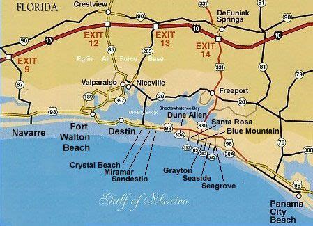 Destin Beach Florida Map Campus Map