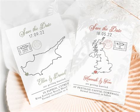 Hearts in the sand beach save the date Rsvp wedding