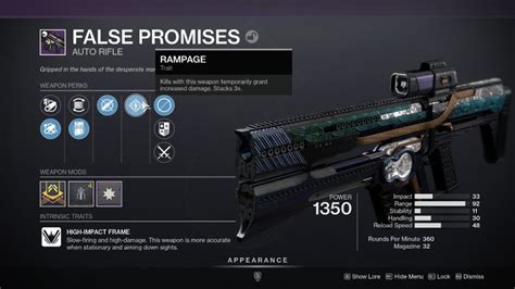 destiny 2 rampage rampage weapons
