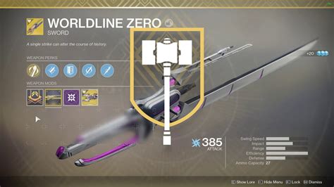 Destiny 2 Worldline Zero Masterwork Catalyst 100 Completion & In