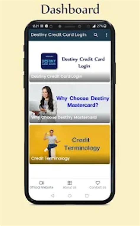 destiny credit card login app