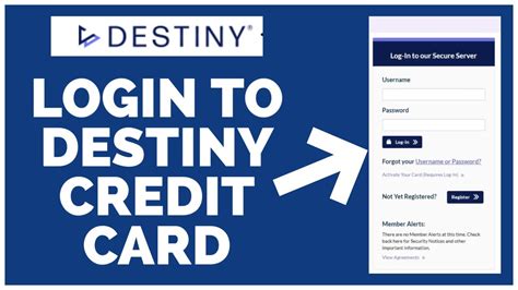 destiny credit card login in