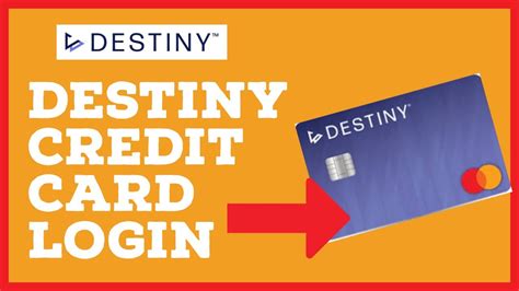 destiny credit card login my account