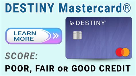 destiny mastercard credit score needed