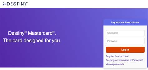 destiny mastercard login security