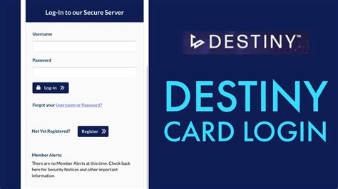 destinycard.com login options