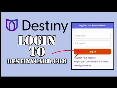 destinycard.com login problems