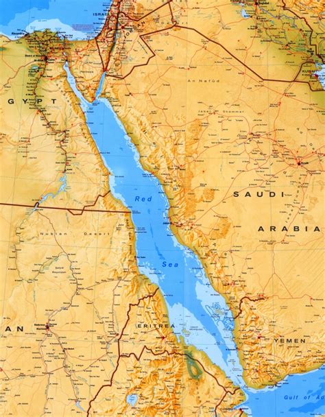 detail map of the red sea