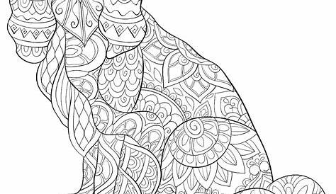 Detailed Dog Coloring Pages For Adults - All the drawings and images in