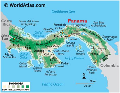 Detailed Map Of Panama Central America