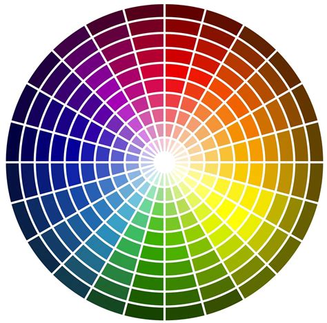 detailed color wheel chart