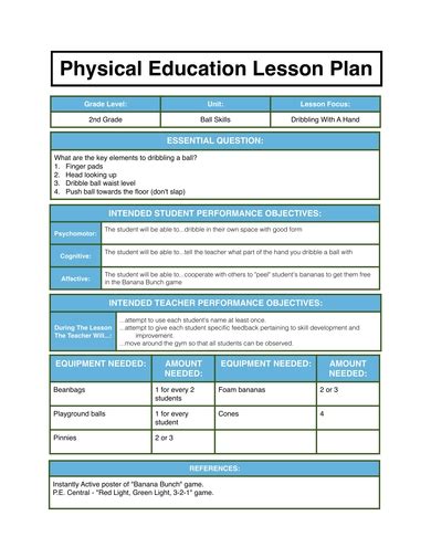 detailed lesson plan in pe grade 2