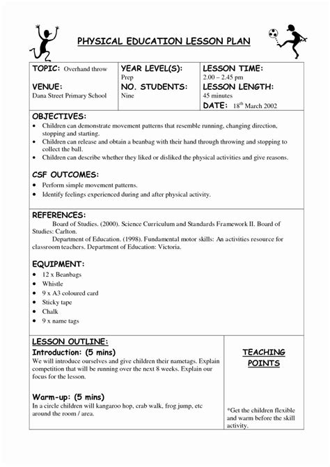 detailed lesson plan in pe grade 6
