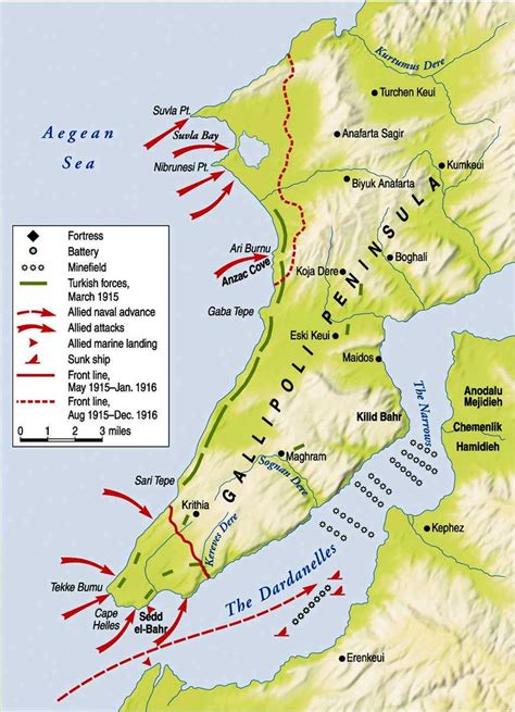 detailed map battle of gallipoli