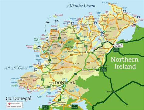 detailed map of county donegal ireland