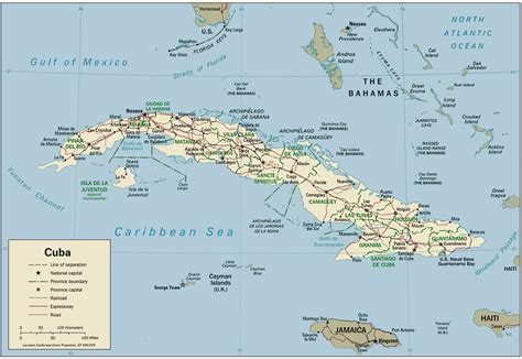 detailed map of cuba