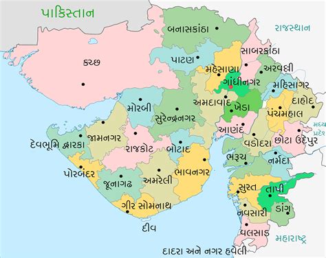 detailed map of gujarat