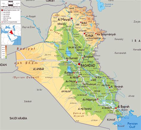 detailed map of iraq