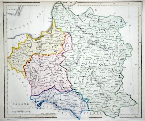 detailed map of poland 1850
