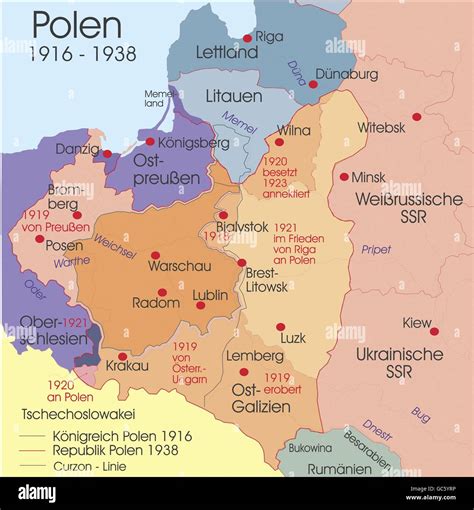 detailed map of poland 1938