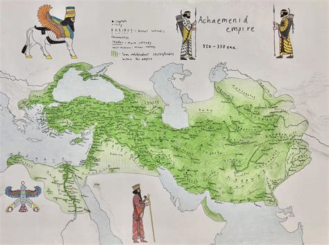 detailed map of the persian empire