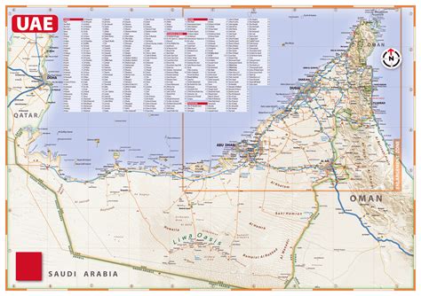 detailed map of uae
