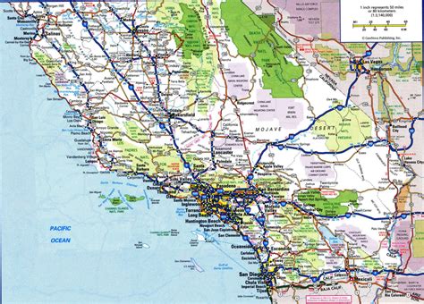 detailed road map of southern california