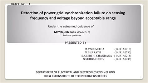 Detecting Power Grid Synchronization Failure Ieee Paper