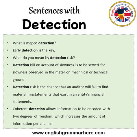 detection in a sentence