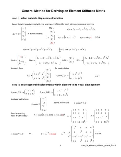 determinant of stiffness matrix