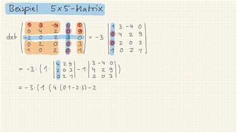 determinante von 5x5 matrix
