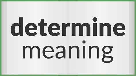 determine meaning in mathematics