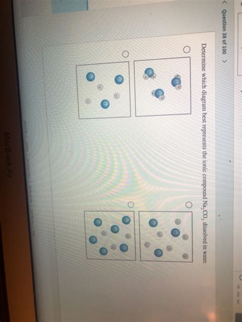determine which diagram best represents the ionic compound cacl2 dissolved in water